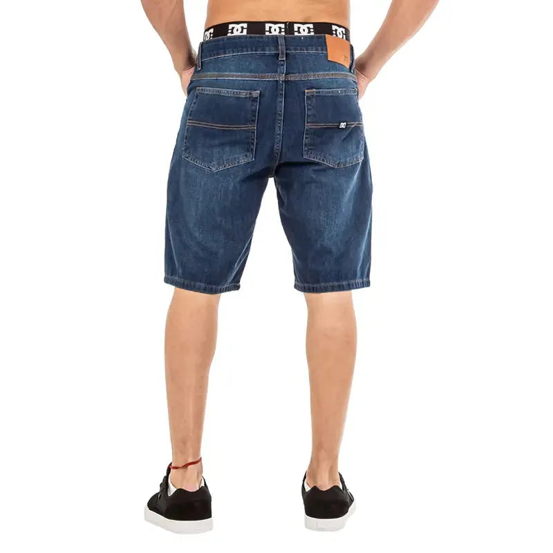 Bermuda DC Worker Straight Rinse Azul Jeans - Classic Blue Denim Pants for Men | Perfect for Casual Wear, Office & Everyday Outfits