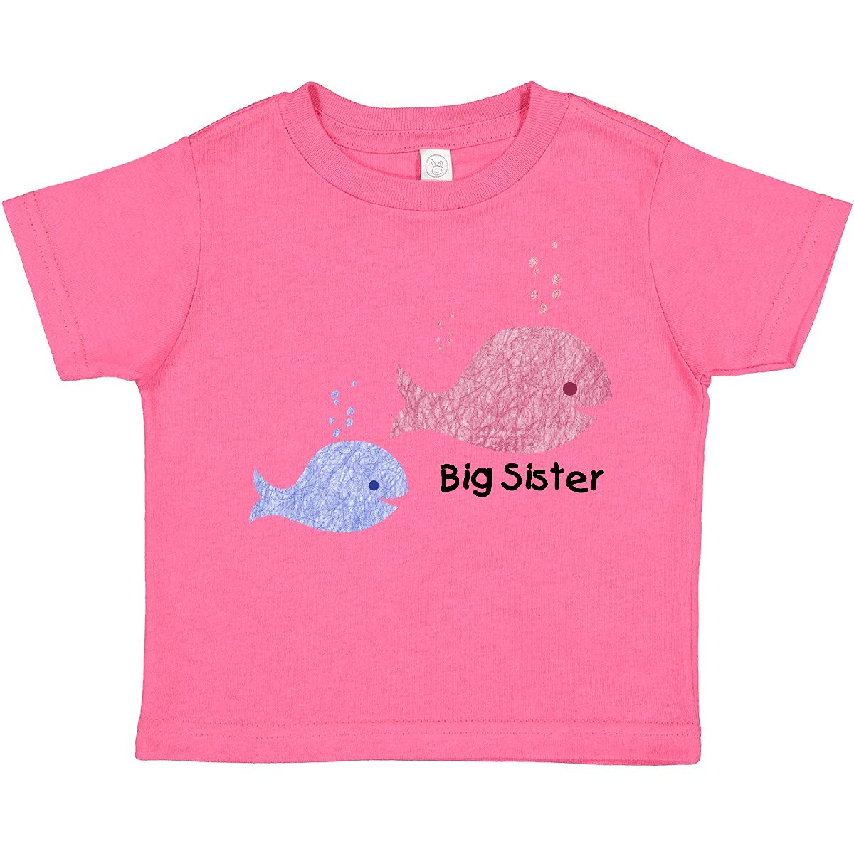 Inktastic Big Sister with Lil' Brother Toddler T-Shirt - Cute Sibling Matching Outfits for Family Photos & Special Occasions
