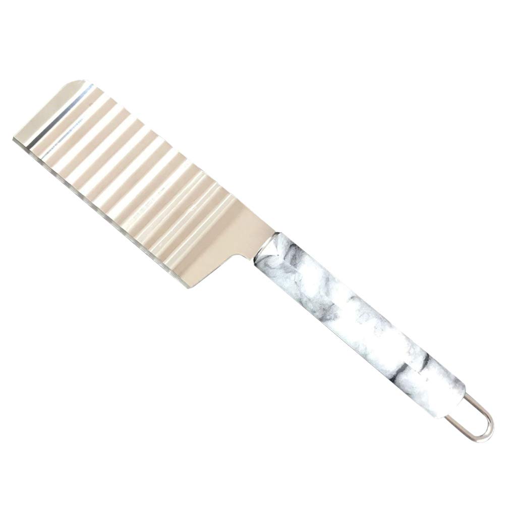Hemoton Stainless Steel Potato Cutter - Wave Style Potato Slicer for Perfect French Fries - Durable Kitchen Tool for Restaurants, Stores & Home Use - Ideal for Meal Prep, Snacks & Party Food