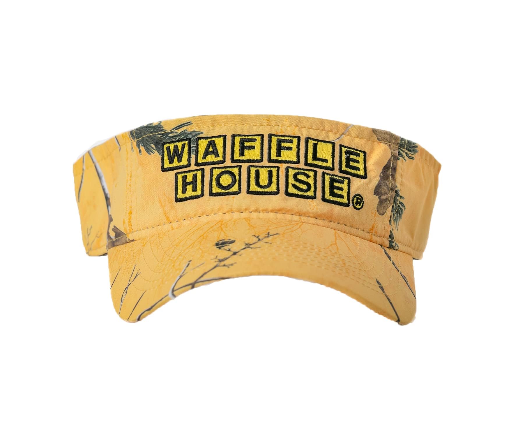 Realtree Camo Waffle House Embroidered Logo Visor Hat - Adjustable Velcro Back Strap for Men, Women & Kids - Perfect for Hunting, Fishing & Outdoor Adventures