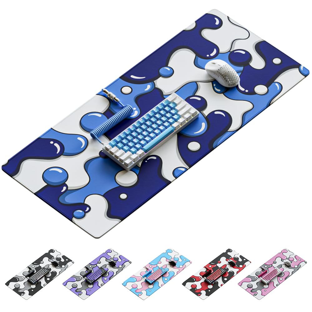 Kraken XXL Gaming Mouse Pad - Large Blue Non-Slip Desk Mat for Keyboard & Mouse - Thick Artisan Mousepad with ICE Drip Design - Perfect for PC Gaming, Office Work & Streaming Setup
