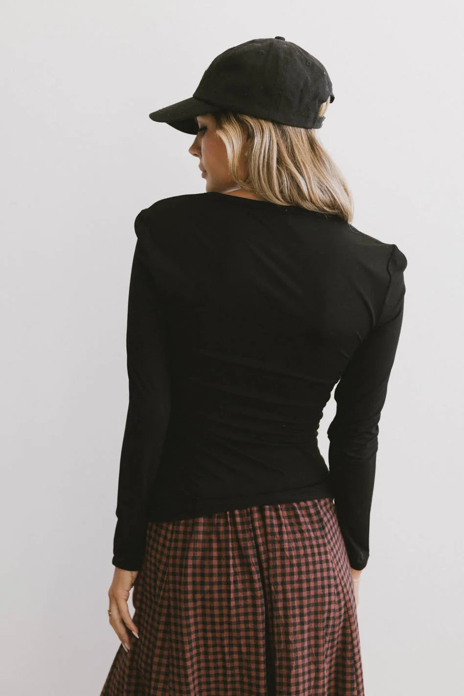 Black Iris Basic Top Women's Casual Tee - Perfect for Everyday Wear, Layering & Outfits | FINAL SALE