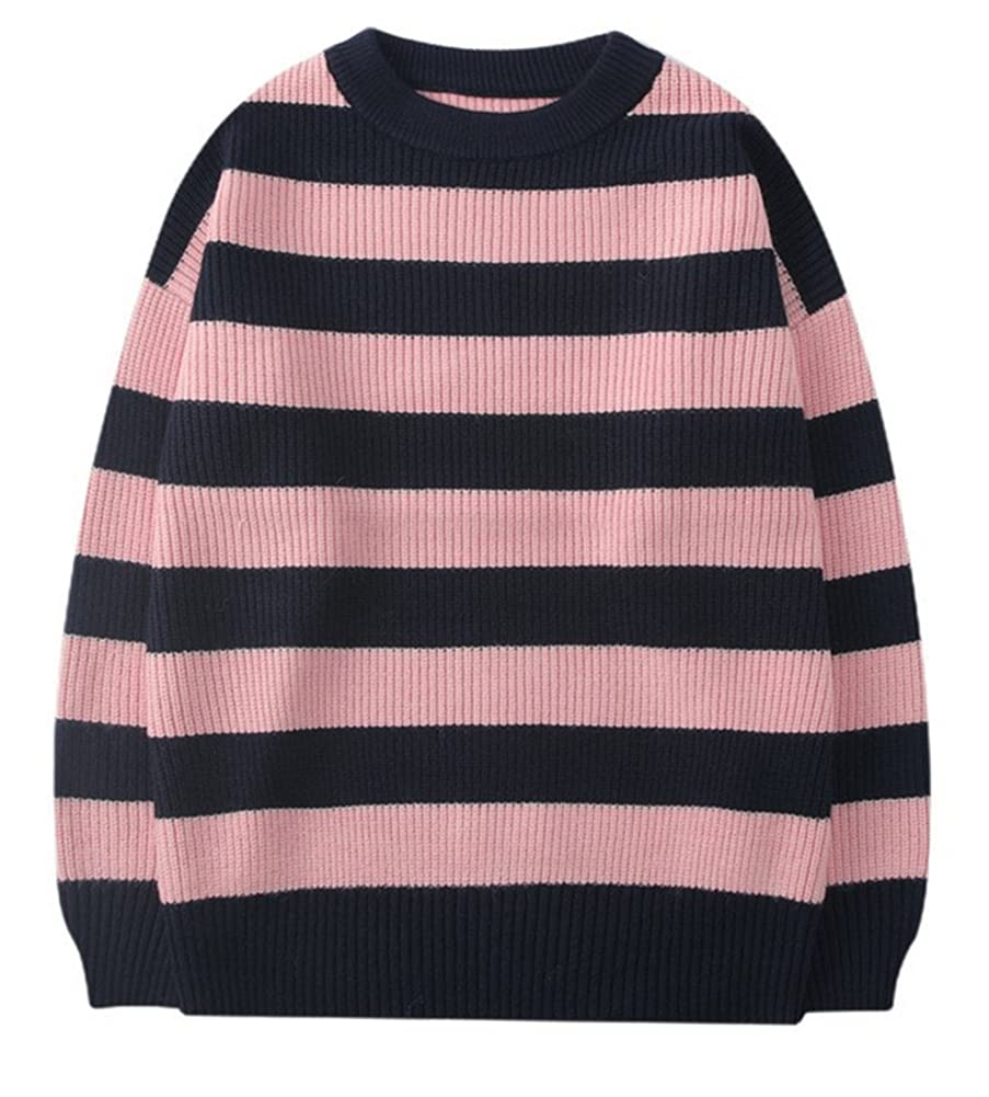 AIWUFLY Men's Striped Sweater - Comfortable Knit Jumper for Autumn Streetwear