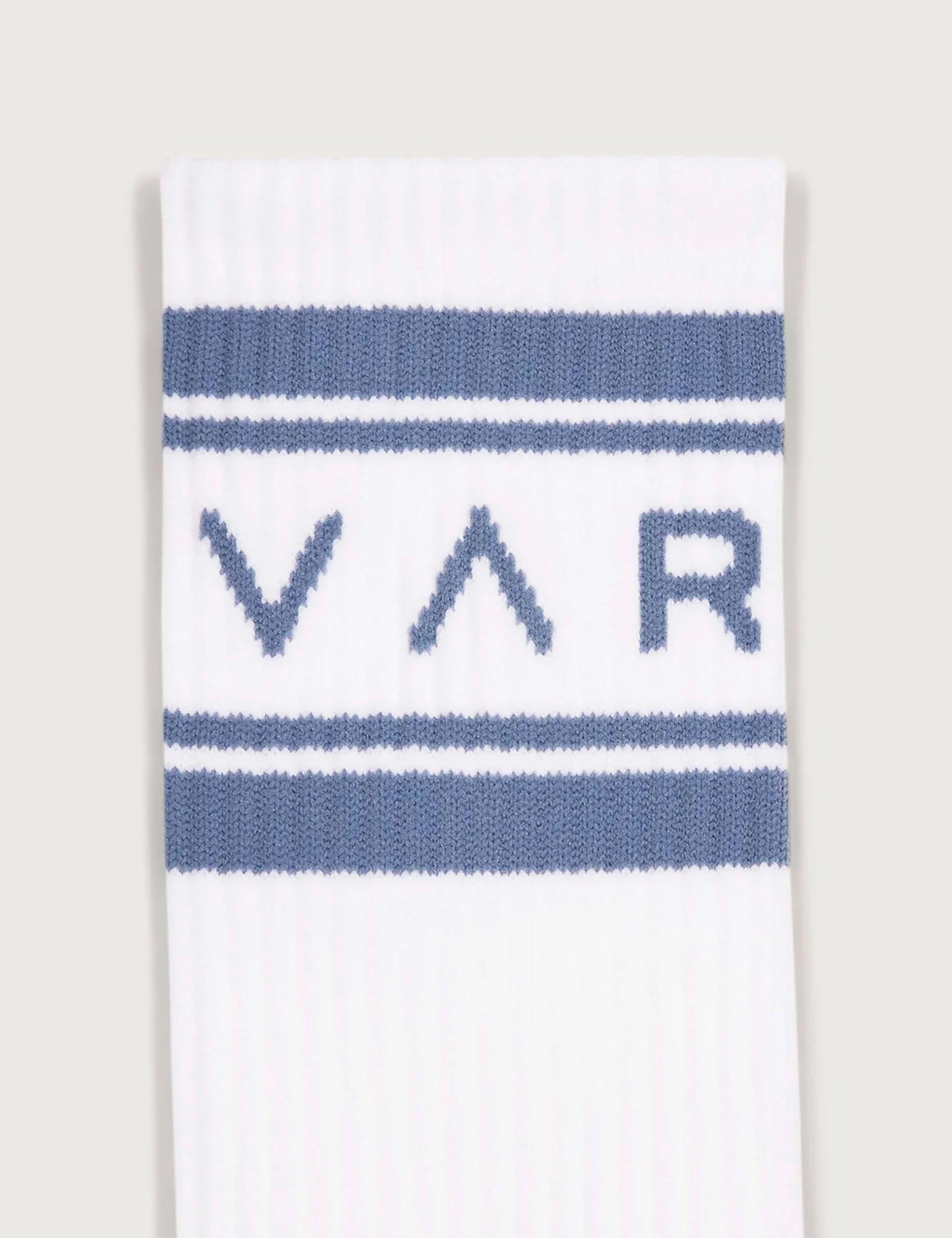 Astley Active Socks for Men & Women - Breathable White/Ash Blue Athletic Socks for Running, Gym, Yoga & Everyday Wear