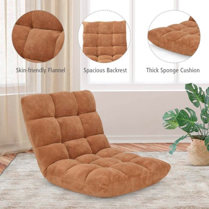 Adjustable Lazy Sofa Bed - Convertible Folding Lounge Chair for Living Room, Bedroom & Small Spaces - Perfect for Reading, Napping & Relaxing