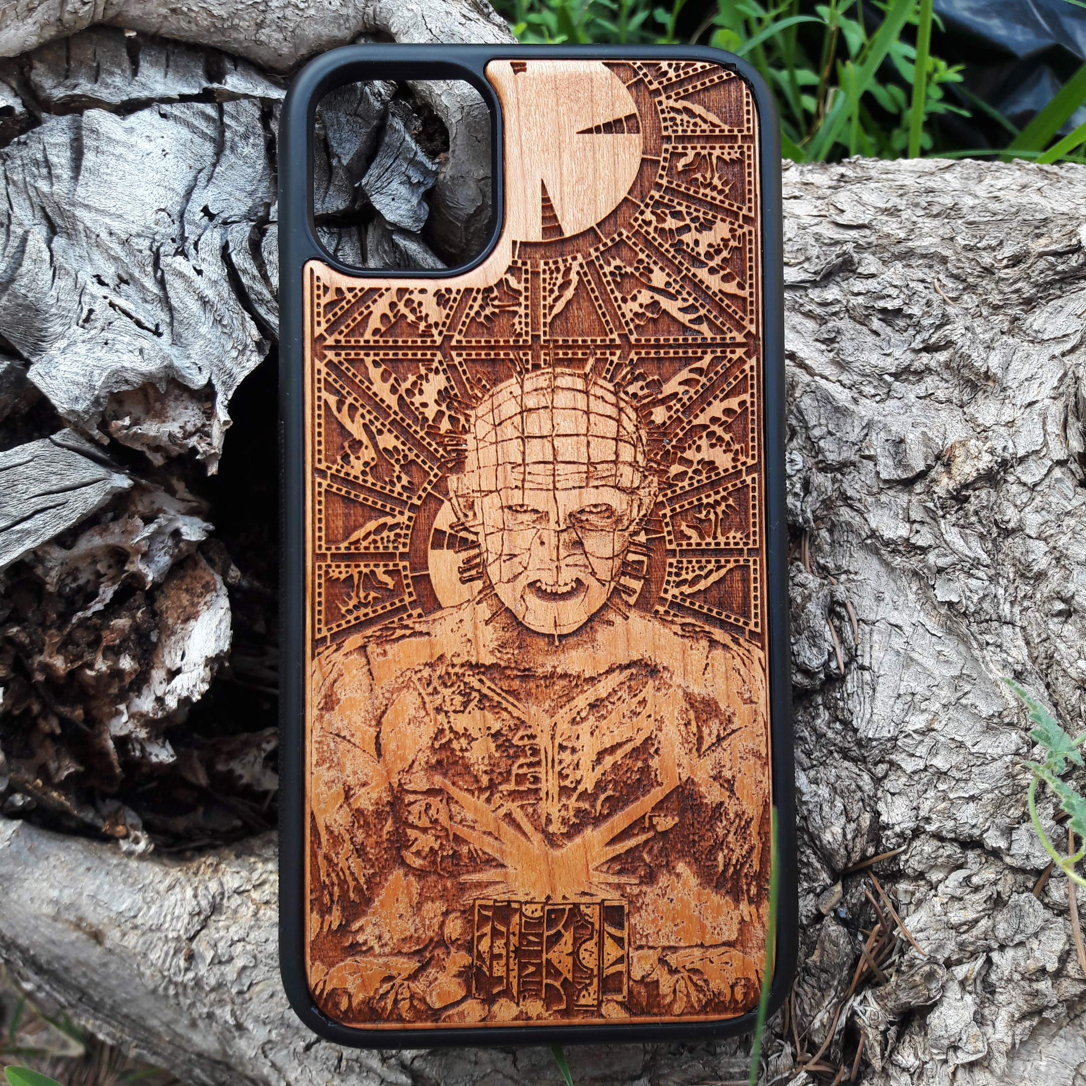 Laser Engraved Wood Phone Case for iPhone 16/15/14/13/12/11 Pro Max Mini & Galaxy S25/S24/S23/S22/S21/S20 Ultra Plus - Eco-Friendly Slim Durable Wooden Cover - Perfect for Daily Use, Travel & Gift Giving