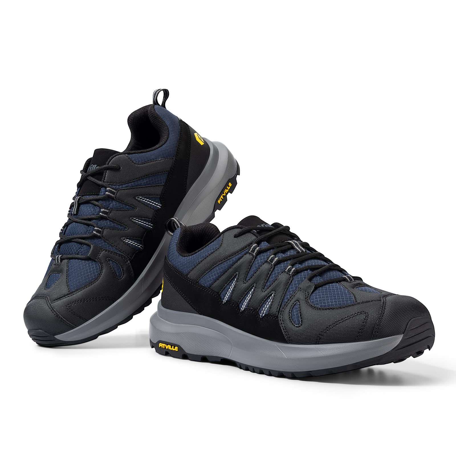 FitVille Wide Hiking Shoes for Women - Arch Support Outdoor Work Shoes & Trekking Sneakers | Heel Pain Relief | Perfect for Hiking, Trail Walking & Outdoor Adventures