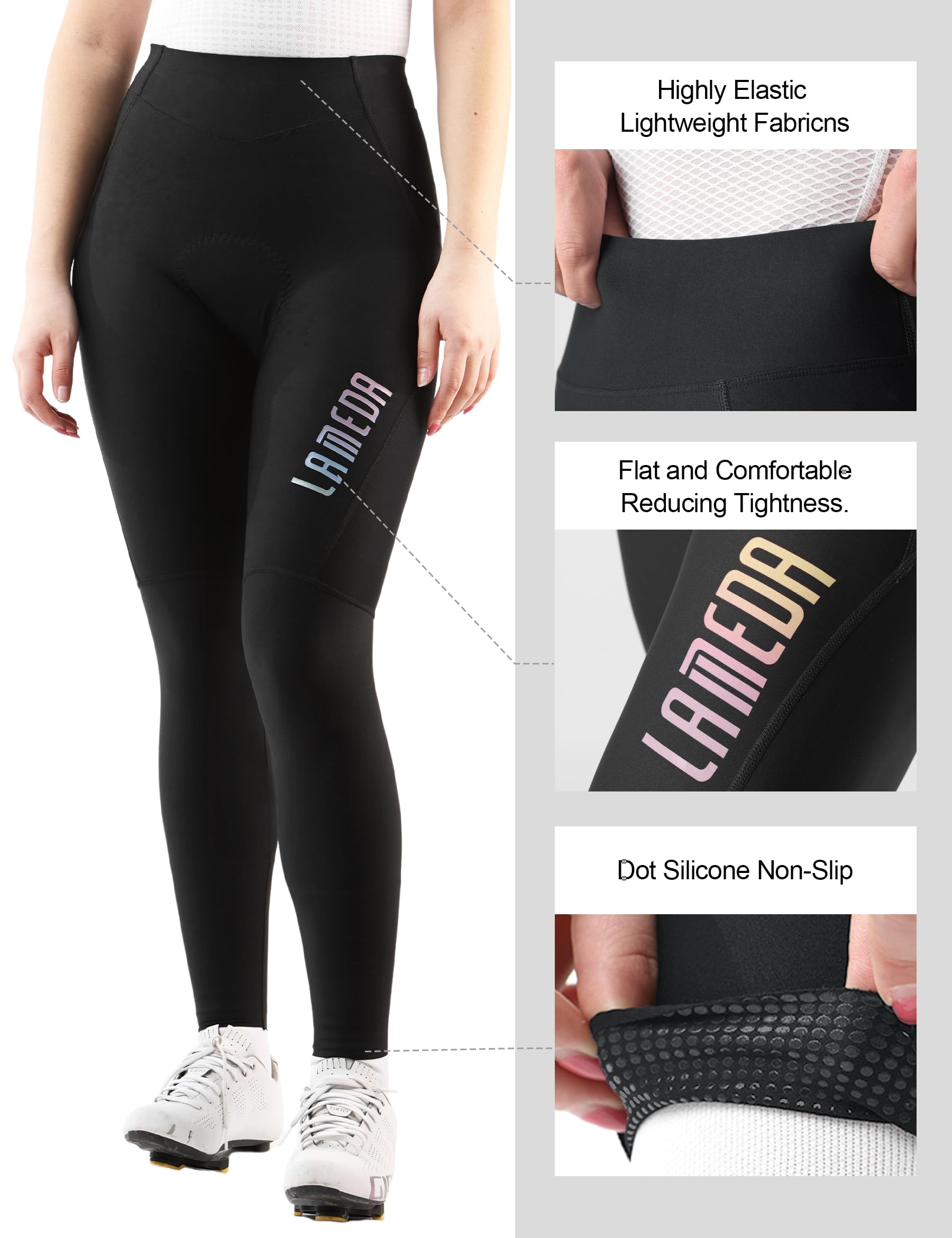 Women's High Waist 3D Padded Cycling Pants - Breathable Quick Dry Bicycle Leggings for Comfortable Riding | Perfect for Road Biking, Spinning & Outdoor Sports