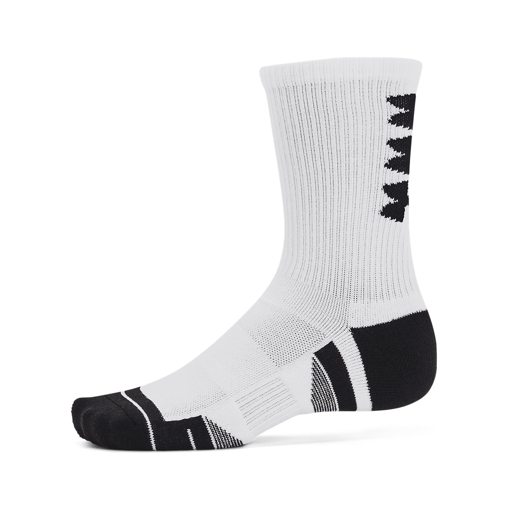 Under Armour Performance Tech Crew Socks 3-Pack for Men & Women - Moisture-Wicking Athletic Socks for Running, Gym & Sports