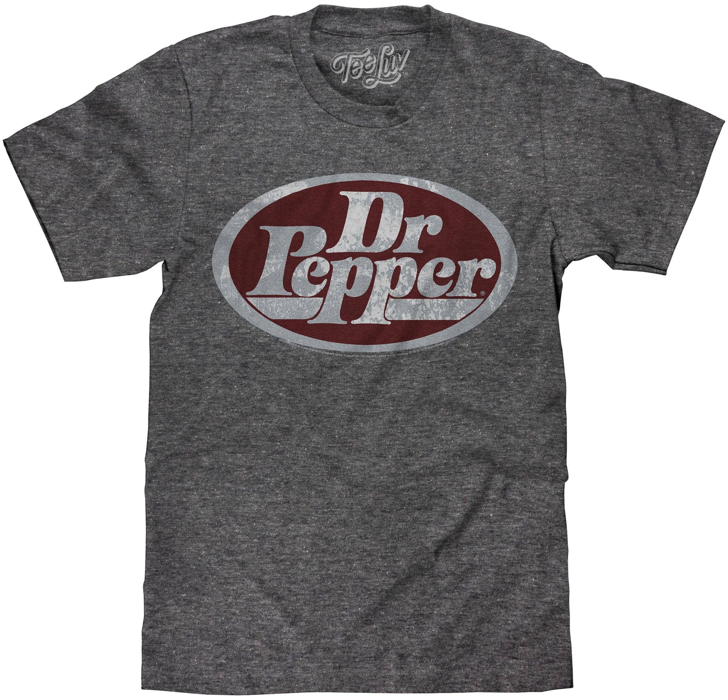 Vintage Distressed Dr Pepper Logo T-Shirt for Men - Soft Cotton Graphic Tee - Casual Wear & Retro Style Outfit