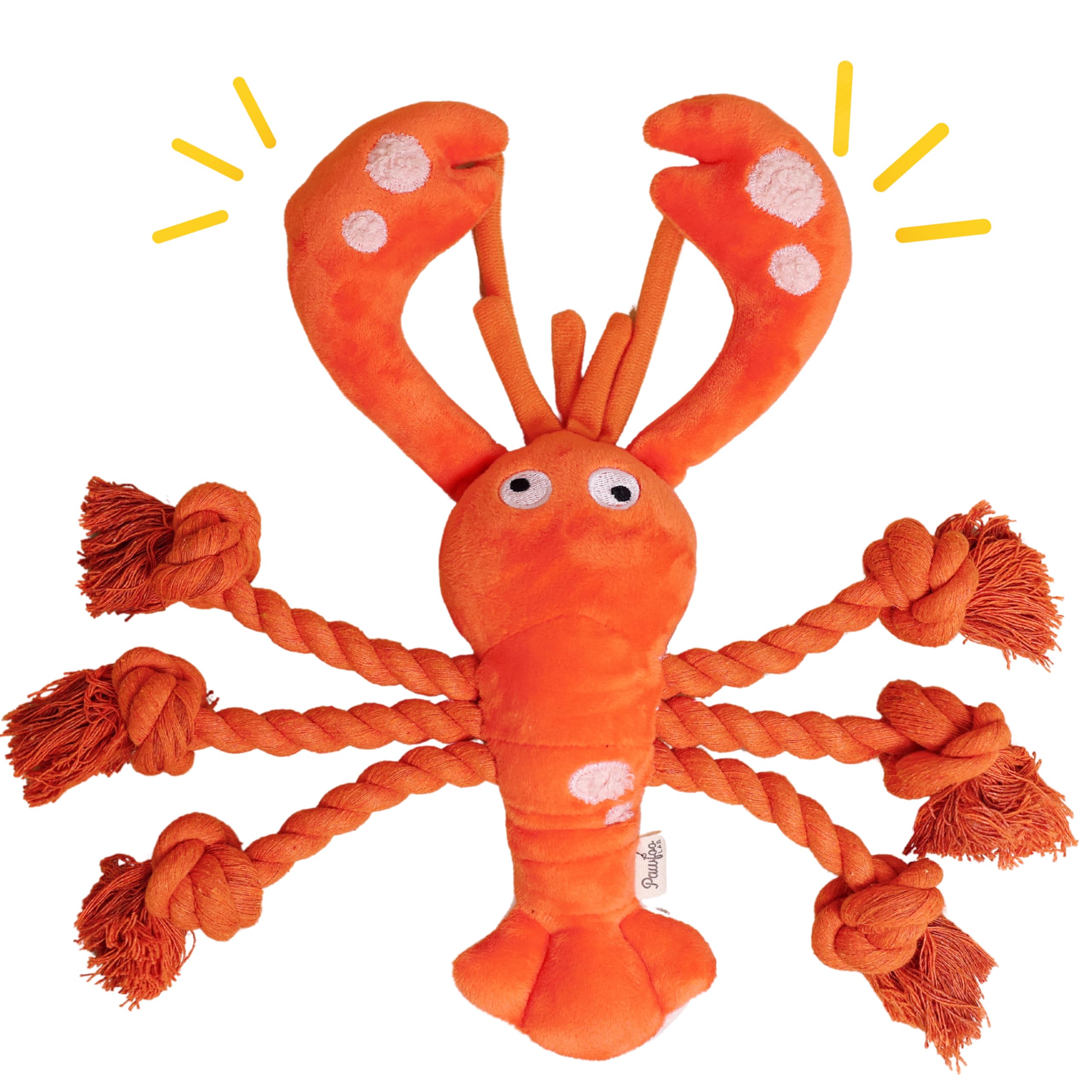 Squeaky Lobster Dog Toy - Large Plush Tug of War Chew Toy for Puppies, Small, Medium & Large Dogs - Interactive Play for Indoor & Outdoor Fun