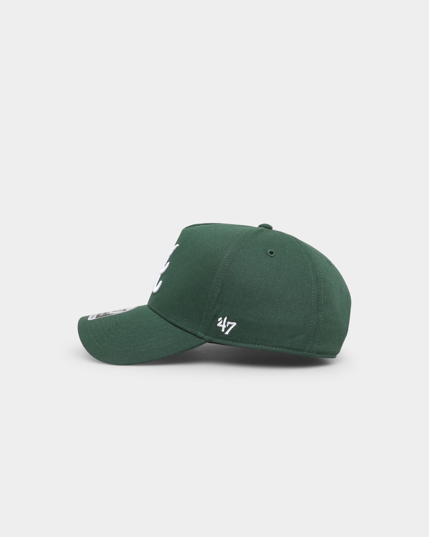 47 Brand Atlanta Braves Sure Shot 47 MVP DT Snapback Dark Green/Grey Adjustable Baseball Cap - Perfect for Sports Fans, Game Days & Casual Outfits