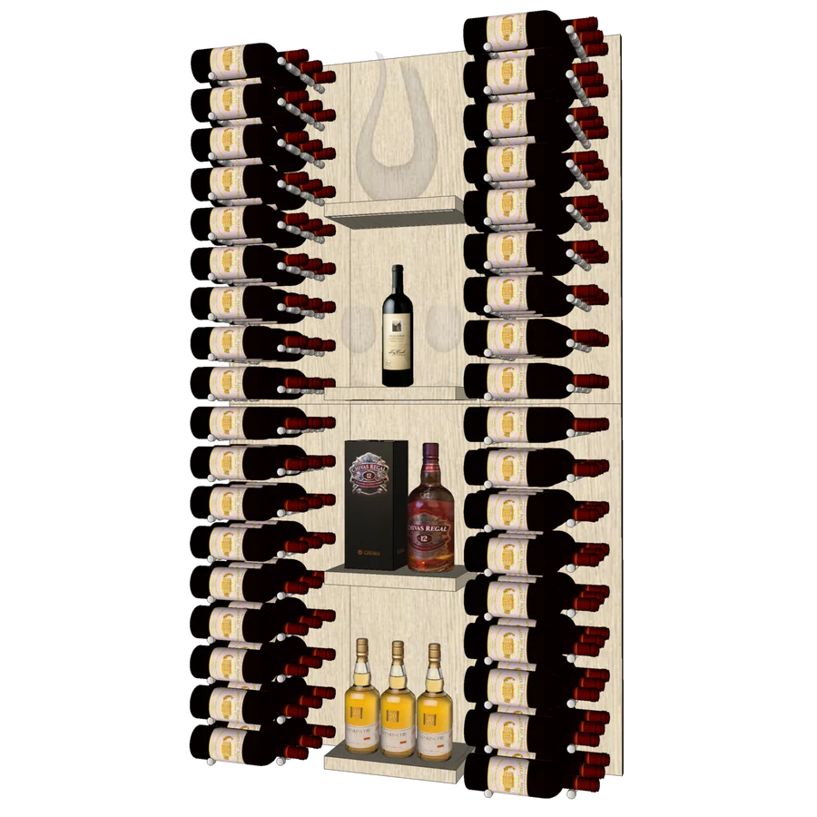 Blue Grouse THE WINE BAR VINdustry Wine Wall - Premium Wine Storage & Display Rack for Home Bars, Restaurants, and Wine Cellars