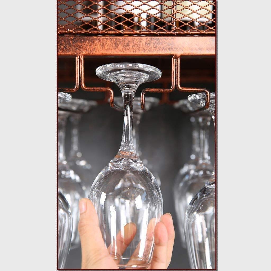 Vintage Wall Wine Rack - Black 80x35cm for Bar & Glass Storage