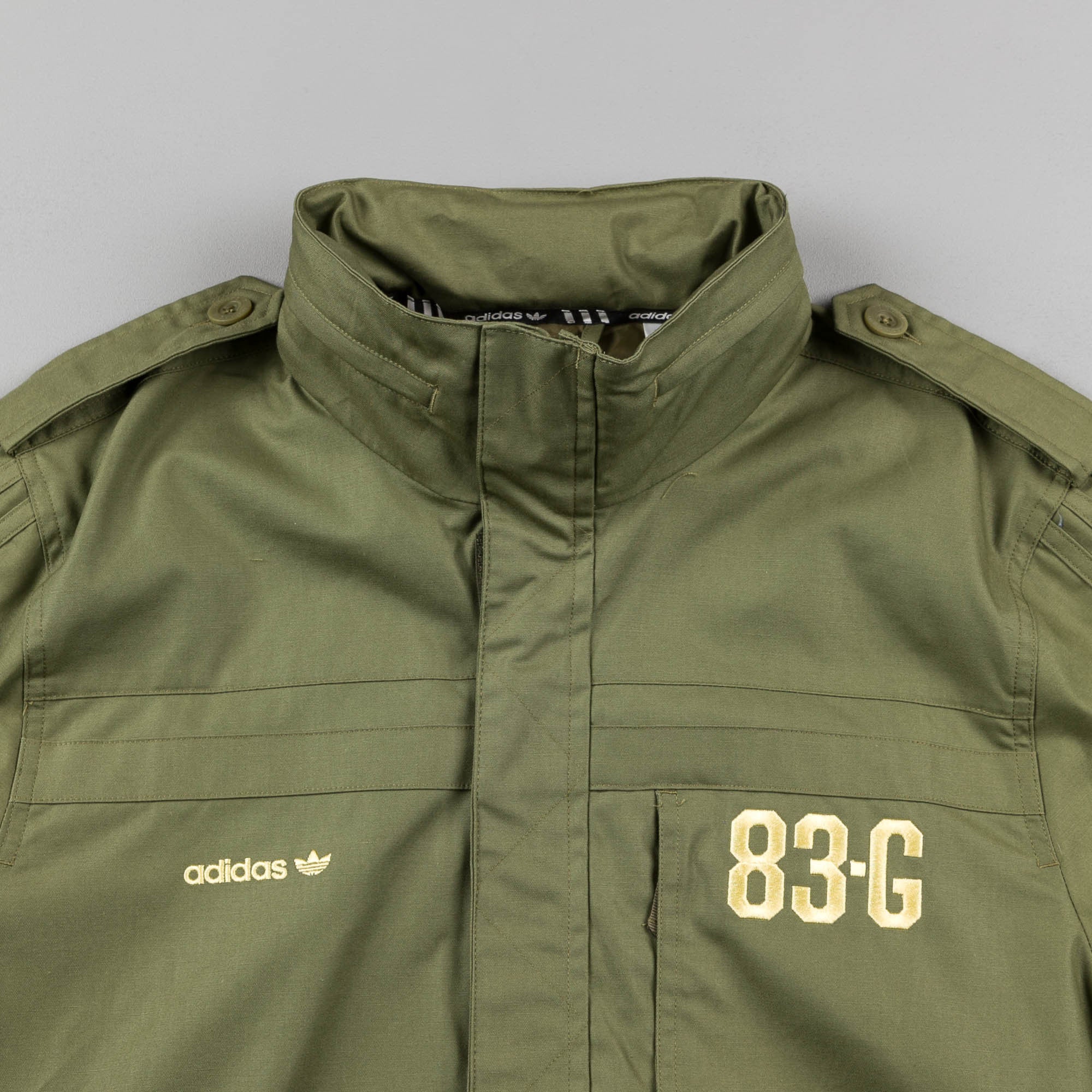 Adidas 83G Military Field Jacket - Olive Cargo Green Tactical Jacket for Men | Waterproof Outdoor Hiking & Camping Gear