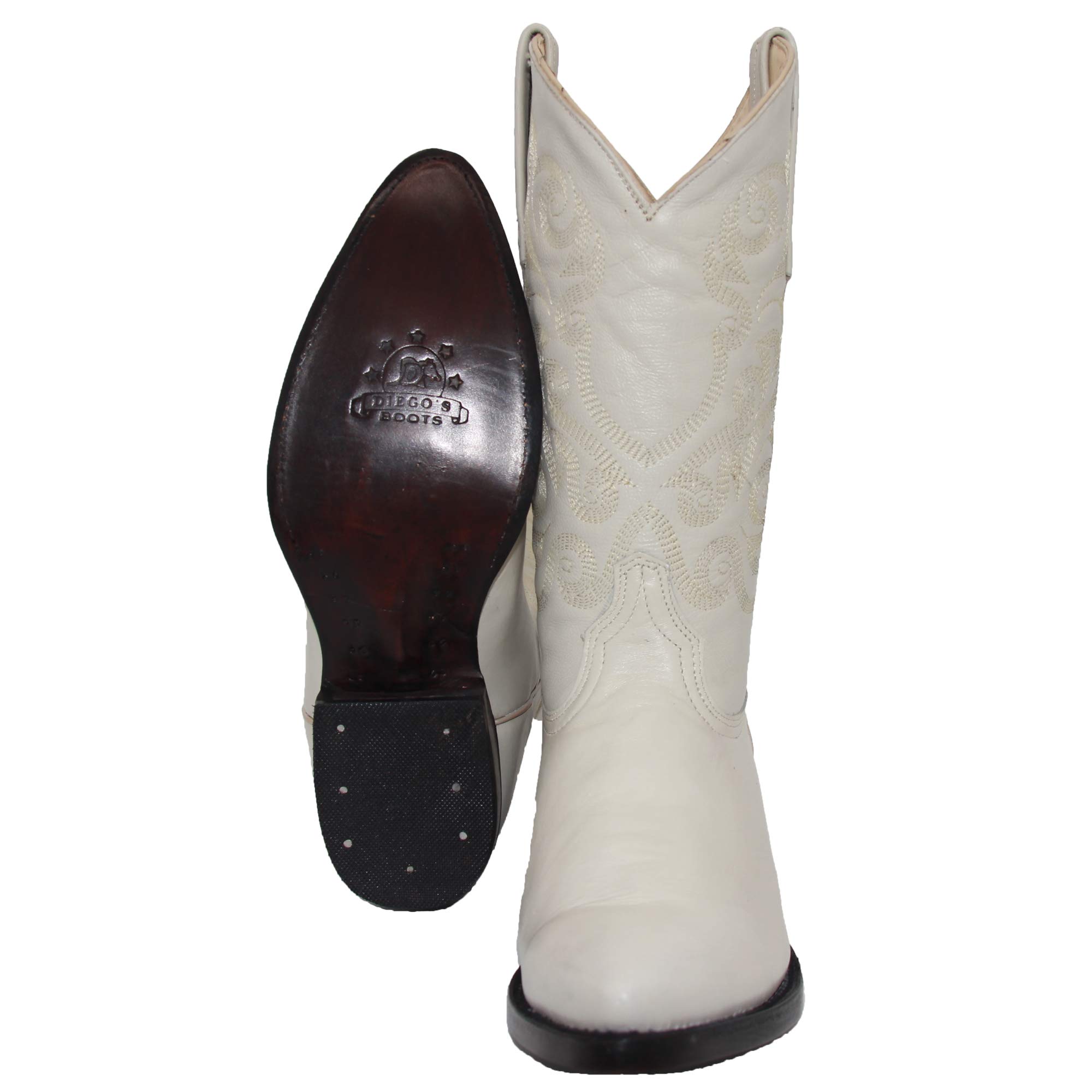 Genuine Cowhide Leather Men's Western Cowboy Boots - Rodeo J Toe Style for Country Dancing, Horse Riding & Outdoor Adventures