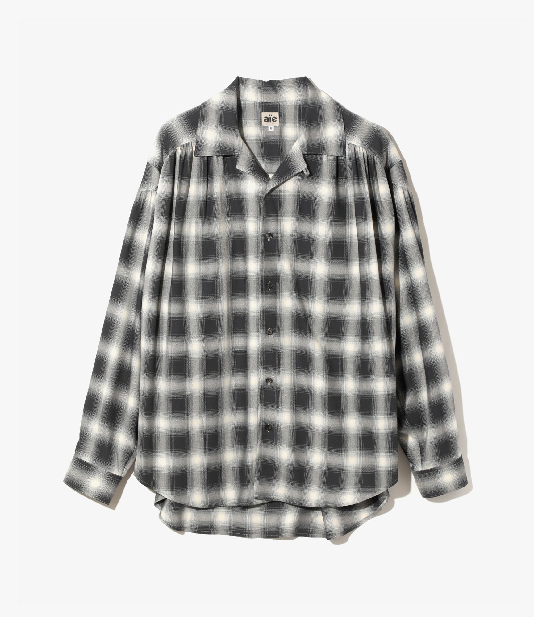Painter Shirt - Black Ombre Rayon Twill Workwear for Artists & DIY Enthusiasts | Comfortable & Stylish Studio Apparel