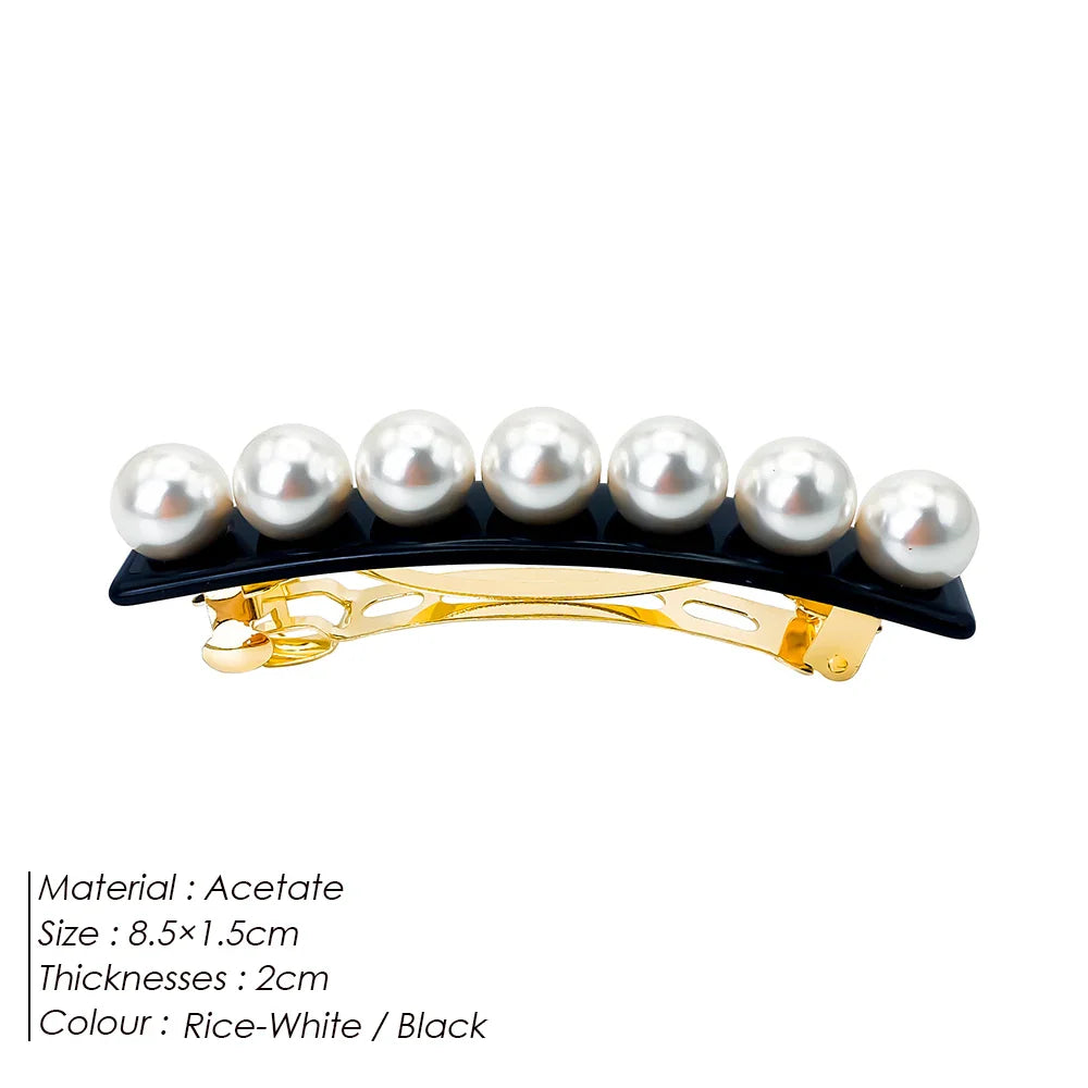 Elegant Pearl Hair Clips for Women - Classic Fashion Hair Accessories for Dresses, Weddings & Special Occasions - Minimalist Hair Jewelry Gift for Her