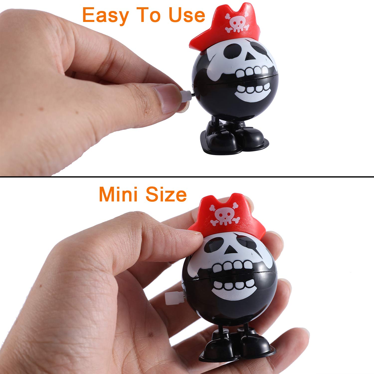 8 Pack Assorted Wind-Up Clockwork Toys - Mini Jumping & Walking Mechanical Toys for Kids | Halloween Party Favors, Goody Bag Fillers & Fun Classroom Rewards | Great for Birthday Gifts, Stocking Stuffers & Sensory Play