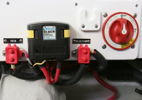 Dual Circuit Battery Switch with ACR - 12V Marine Battery Isolator for Boats, RVs, and Off-Grid Power Systems - Perfect for Safe Battery Management and Power Distribution