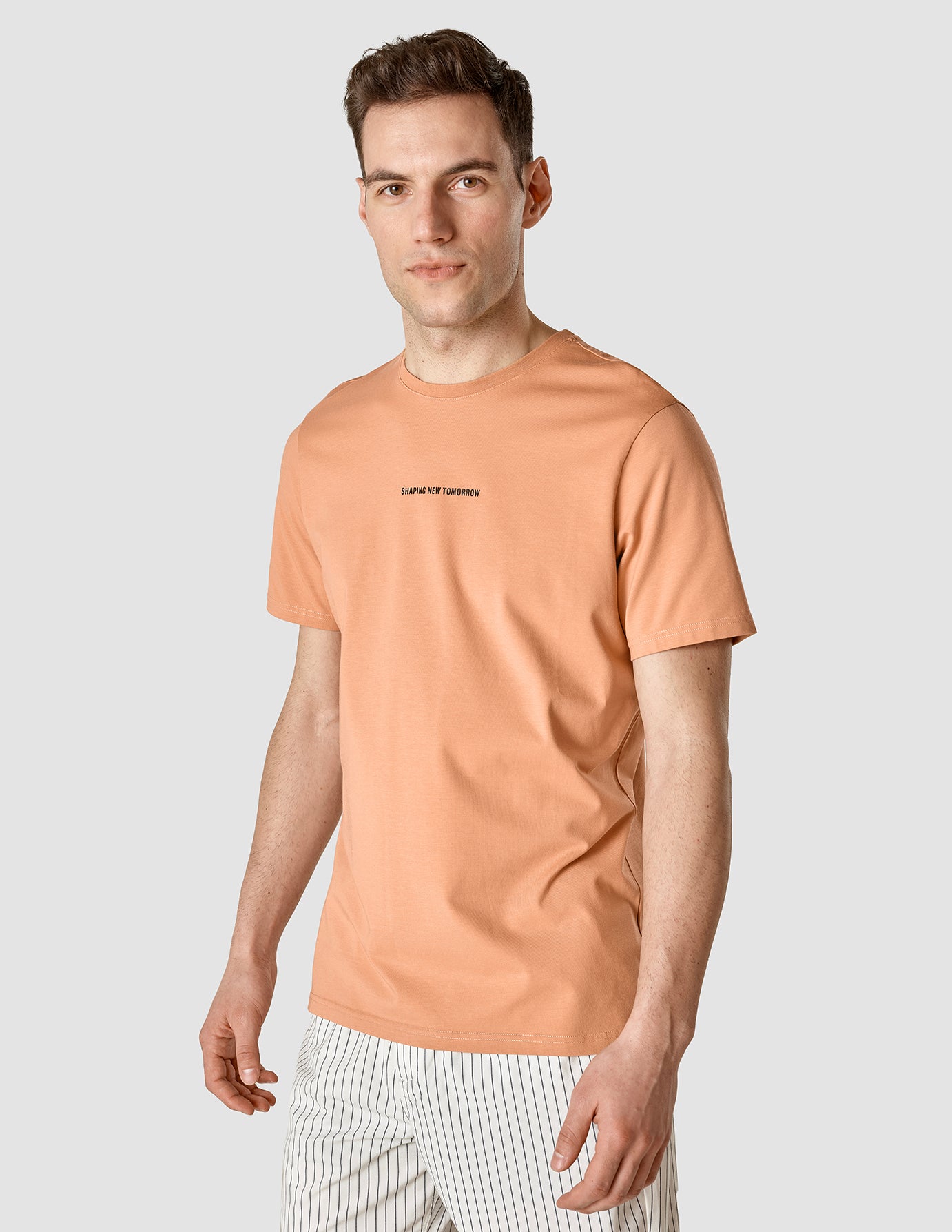 Premium Supima Cotton Autograph T-Shirt for Men - Soft Rusty Caramel Crewneck Tee - Perfect for Casual Wear, Office & Weekend Outings