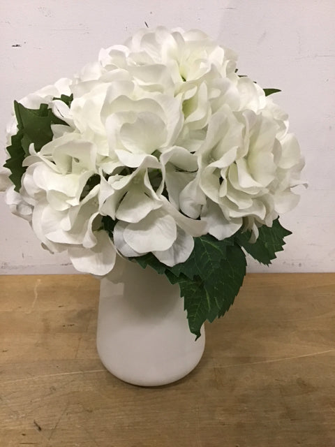 12 Pack Artificial White Hydrangea Flowers - Realistic Fake Hydrangea Stems for Home Decor, Wedding Centerpieces, and Floral Arrangements