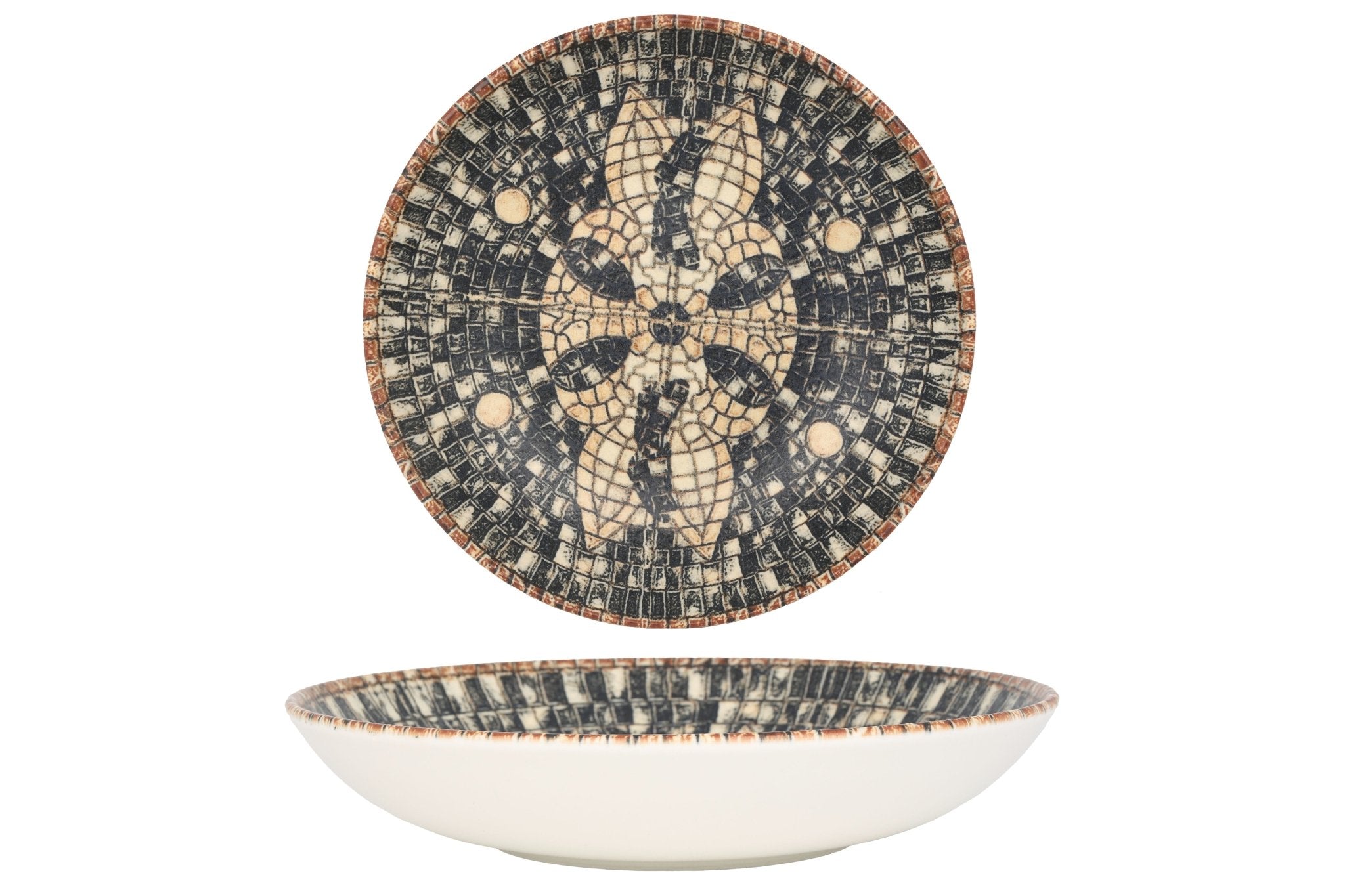 Premium Mesopotamia Dinnerware Set - 24-Piece Porcelain Tableware for 6, Elegant Dining Plates, Bowls & Mugs - Perfect for Dinner Parties, Holidays & Everyday Use
