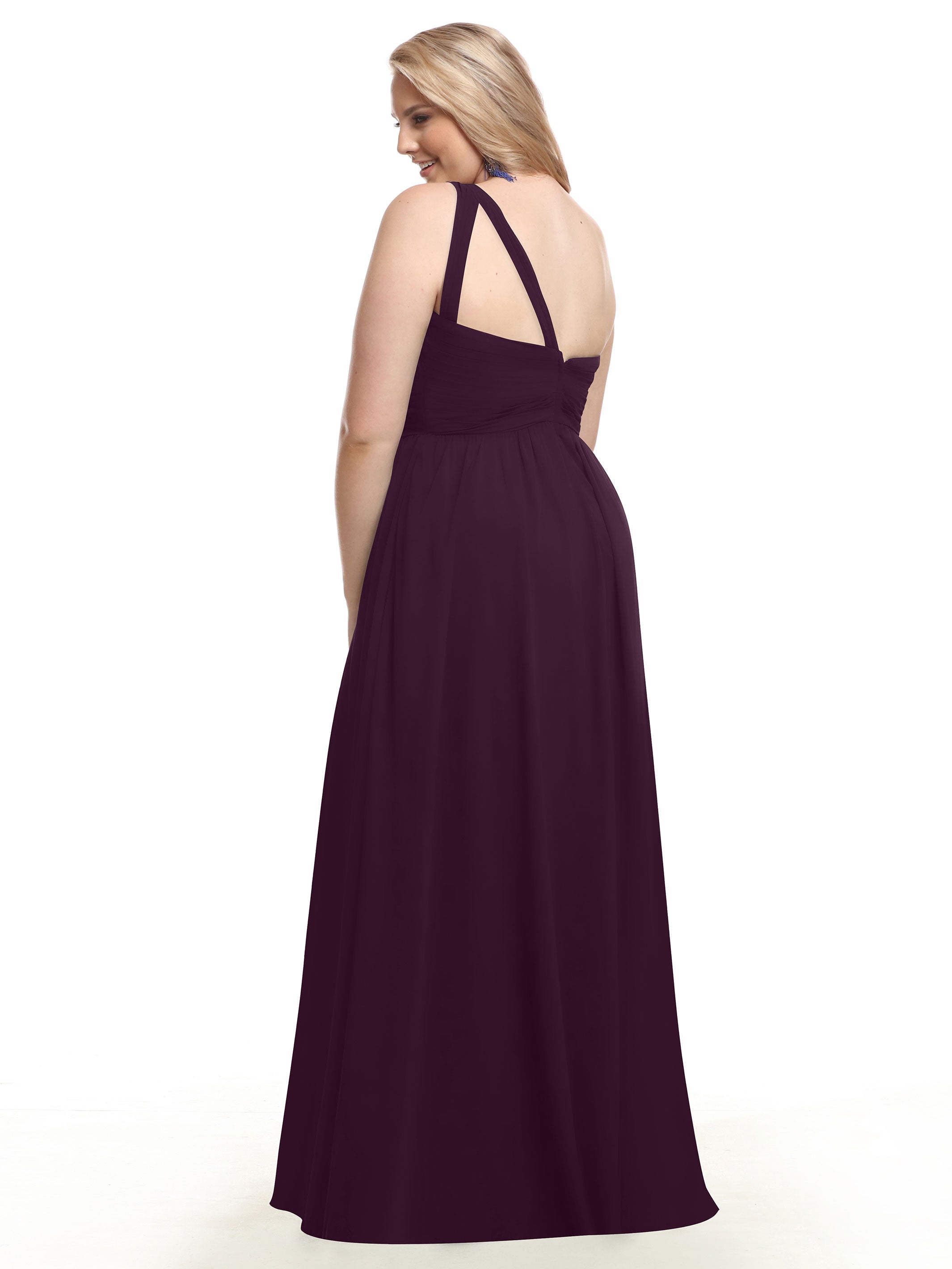 Elegant One Shoulder A-Line Chiffon Bridesmaid Dress with Ruching - Perfect for Weddings, Formal Events & Special Occasions