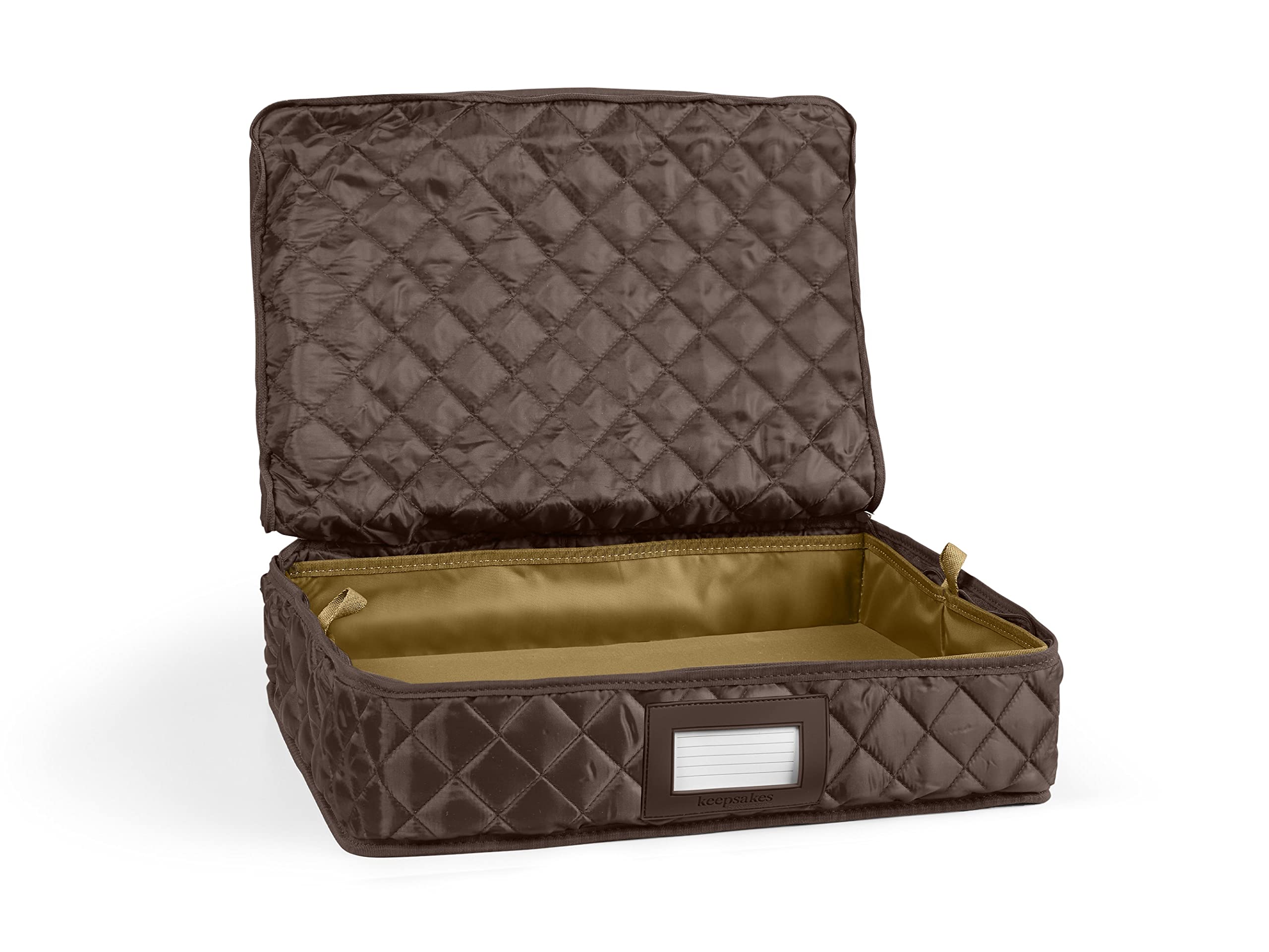 Bronze Platter Serveware Storage with Tray - Washable & Stain Resistant Kitchen Organizer with ID Window | Perfect for Buffet Serving, Party Entertaining & Kitchen Organization