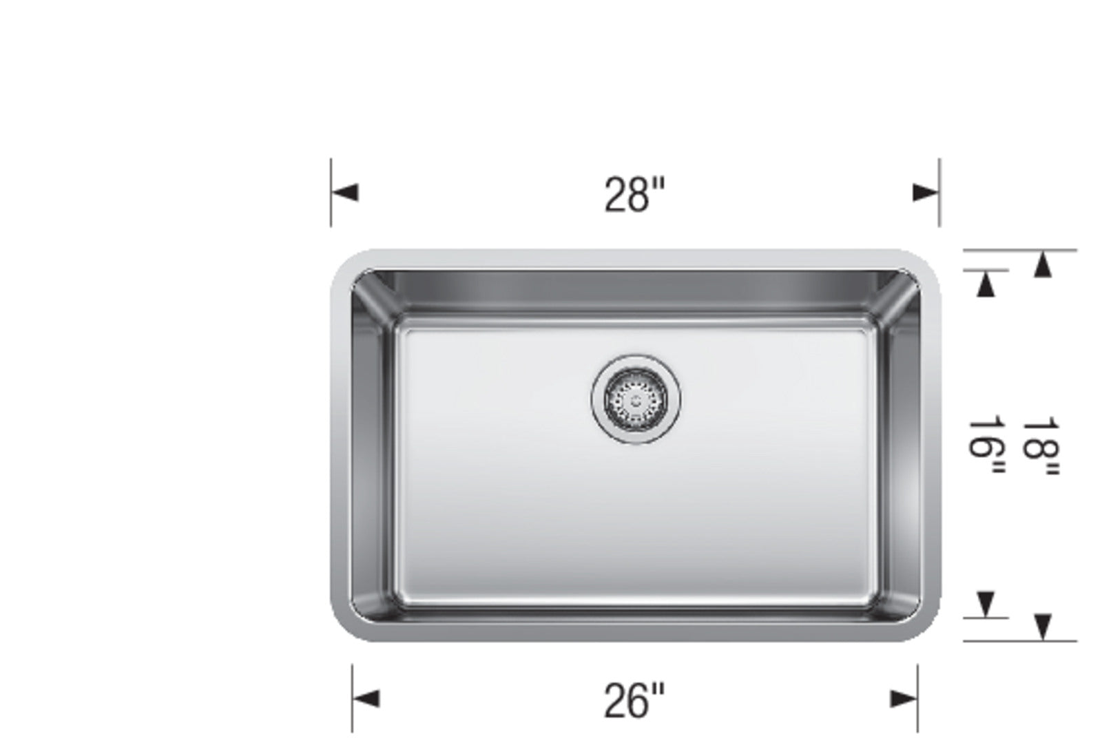 Blanco Formera 28-Inch Large Stainless Steel Single Bowl Kitchen Sink 442765 - Perfect for Modern Farmhouse & Commercial Kitchens