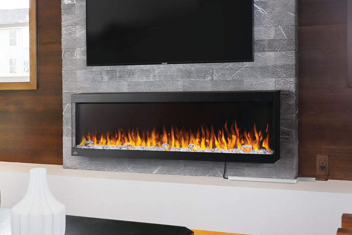 Napoleon Trivista Pictura 50 Inch 3-Sided Wall Mount Electric Fireplace - Modern Heating Solution for Living Room, Bedroom & Office Spaces