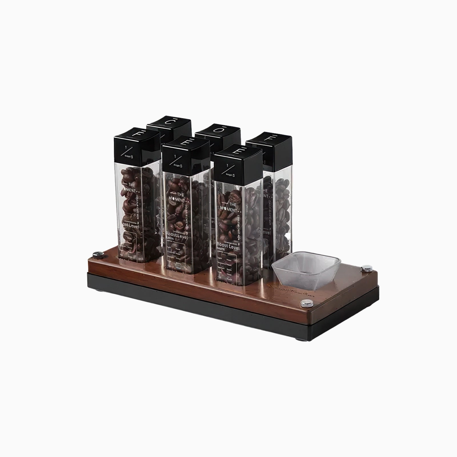 Premium Coffee Bean Storage Tubes with Stand - Airtight, Durable & Stackable for Freshness - Perfect for Home Baristas, Coffee Shops & Gifting (MUVNA Brand)