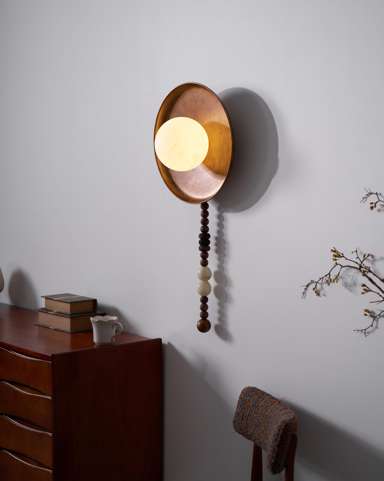 Eldertide Modern Wall Light - Dimmable LED Sconce for Bedroom, Living Room & Hallway - Energy Efficient Indoor Lighting Fixture - Perfect for Home Decor & Ambient Lighting