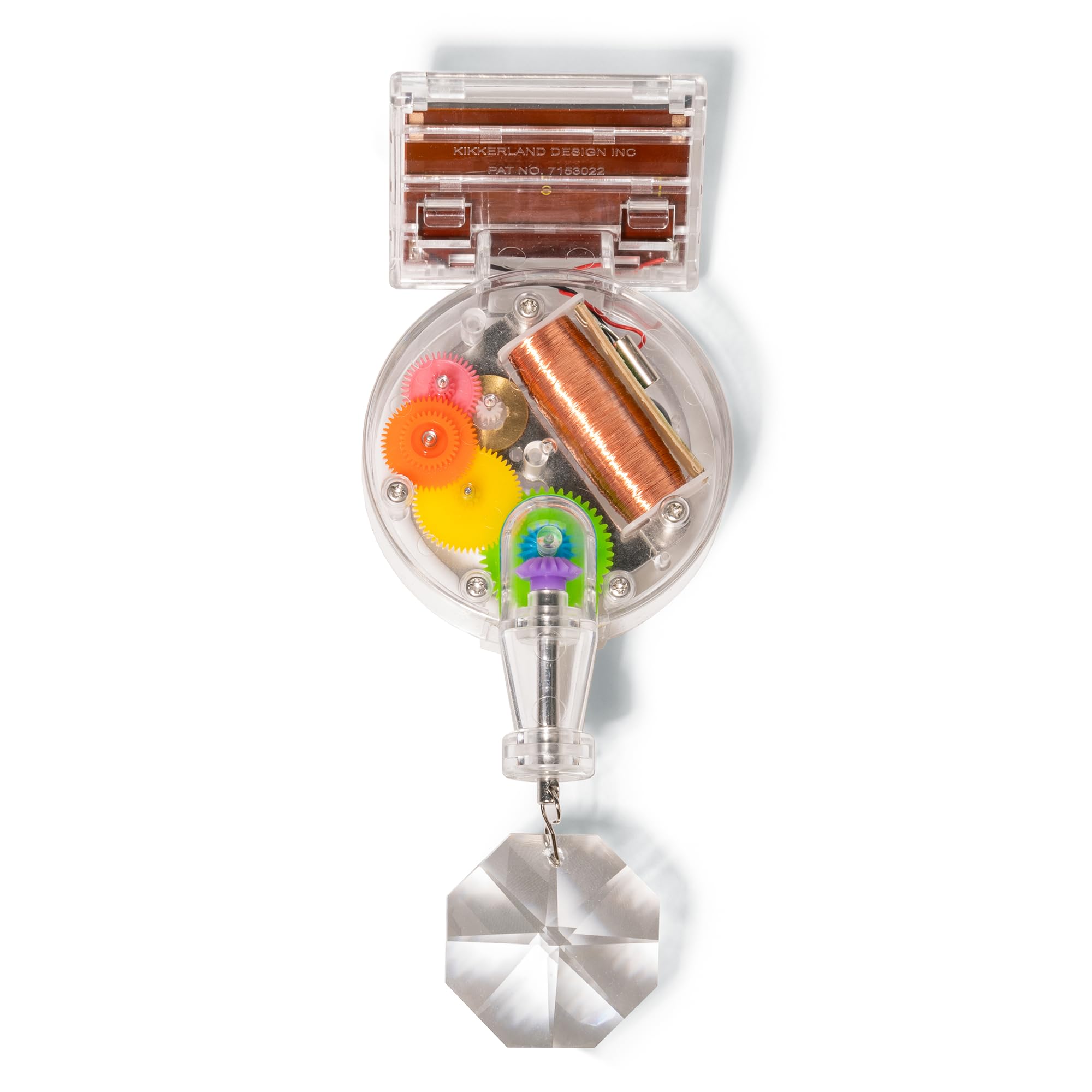 Kikkerland Solar Powered Rainbow Maker – Window Prism Suncatcher for Home Decor, Unique Crystal Gift for Christmas & Birthdays – Creates Beautiful Rainbows in Sunlight – Perfect for Living Rooms, Bedrooms & Kids' Rooms