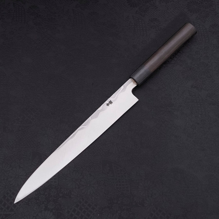 Premium Yanagiba Sushi Knife - Blue Steel #2 Damascus Blade with Shitan Handle - 240mm Japanese Chef Knife for Sushi, Sashimi & Precision Cutting