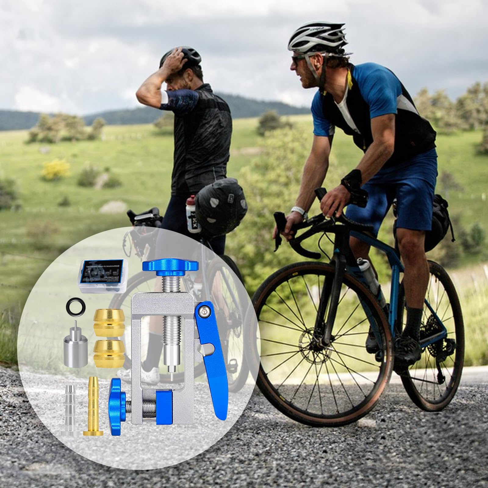 Hydraulic Brake Tool Kit for Bicycles - 2-in-1 Hose Cutter & Fitting Insert Tool with Barb Olive for Disc Brakes | Perfect for Bike Maintenance & Repair at Home or Shop