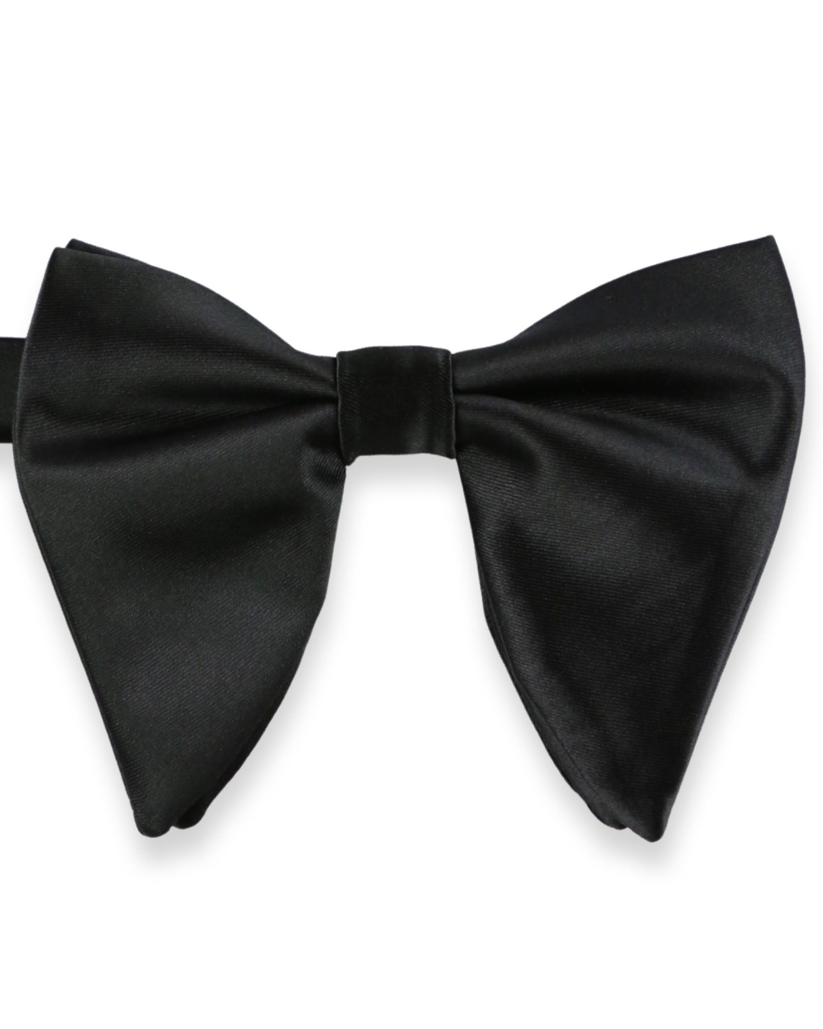 JA Floppy 10cm Plain Bow Tie for Men - Classic Black Necktie for Weddings, Prom, Formal Events & Cosplay