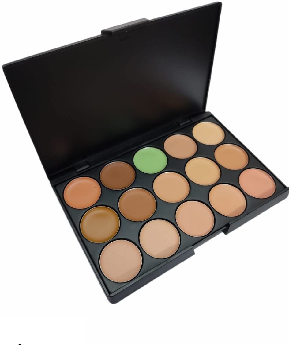 15 Colors Contour Face Cream Concealer Palette - Dark Circles, Acne & Blemish Cover Makeup - Perfect for Daily Use, Photo Shoots & Special Occasions