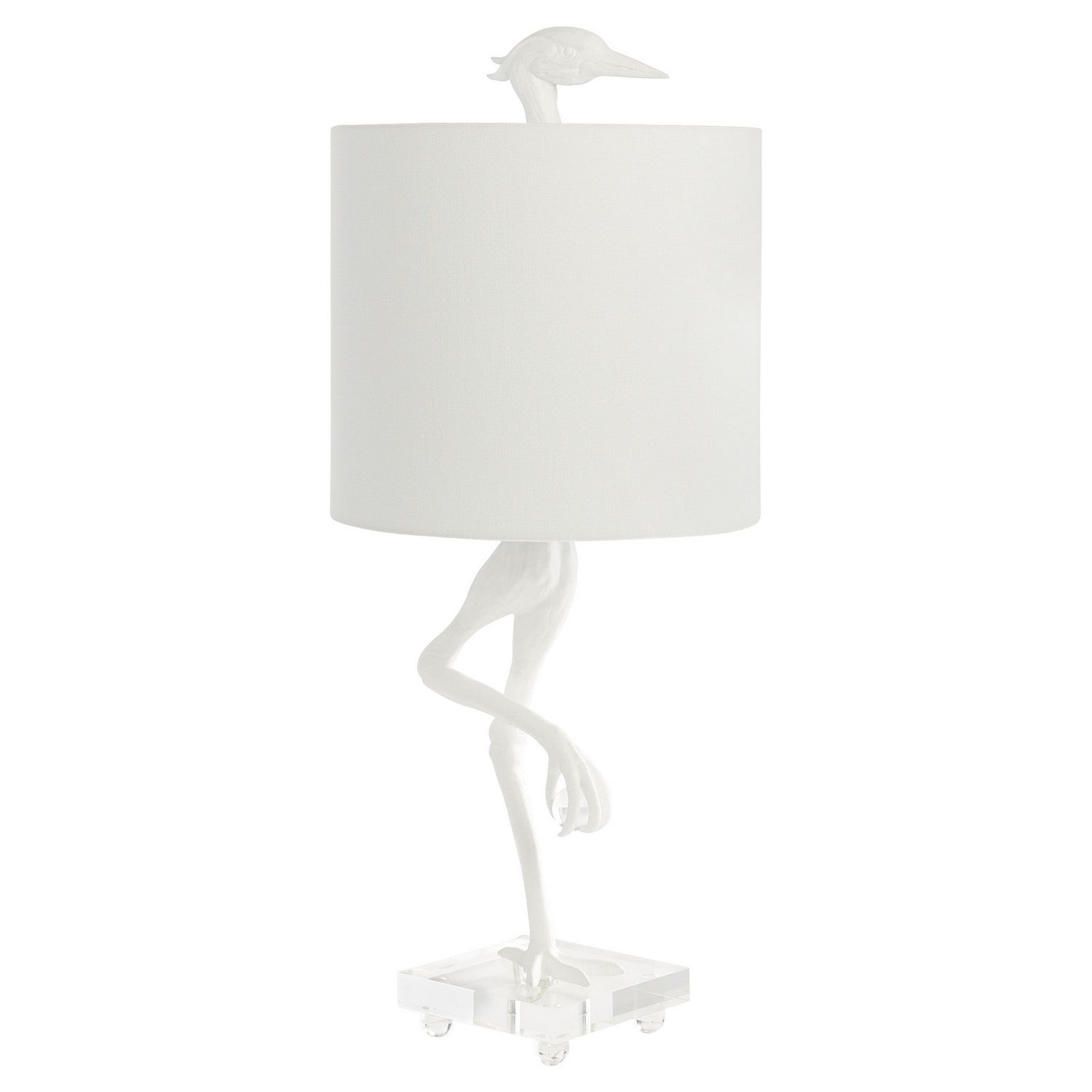 Cyan Design 11460 Ibis Table Lamp in White - Modern Home Decor for Living Room, Bedroom & Office Lighting