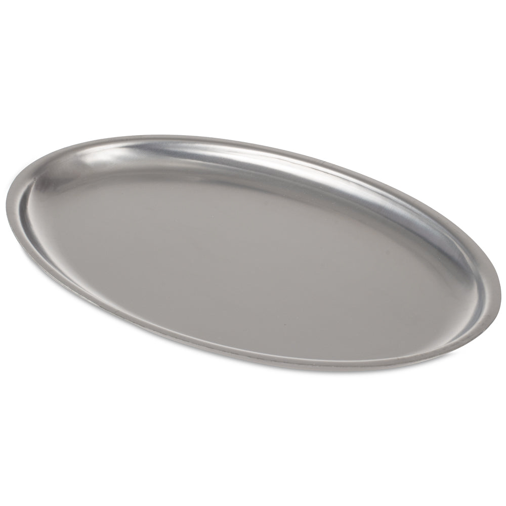 Premium Stainless Steel Oval Sizzle Platter - Durable & Elegant Serving Dish for Steak, Fajitas, Seafood & Hot Entrees - Perfect for Restaurants, BBQs & Dinner Parties