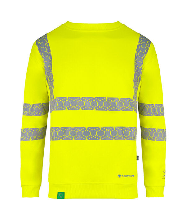 ENVIROWEAR Recyclable High Visibility Sweatshirt - Eco-Friendly Safety Workwear for Construction & Outdoor Activities