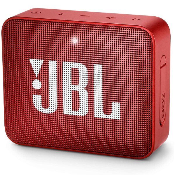 JBL Go2 Portable Bluetooth Speaker - Wireless Mini Speaker with Rich Bass, IPX7 Waterproof, 5 Hours Playtime - Perfect for Outdoor, Travel, Beach & Pool Parties (Red)
