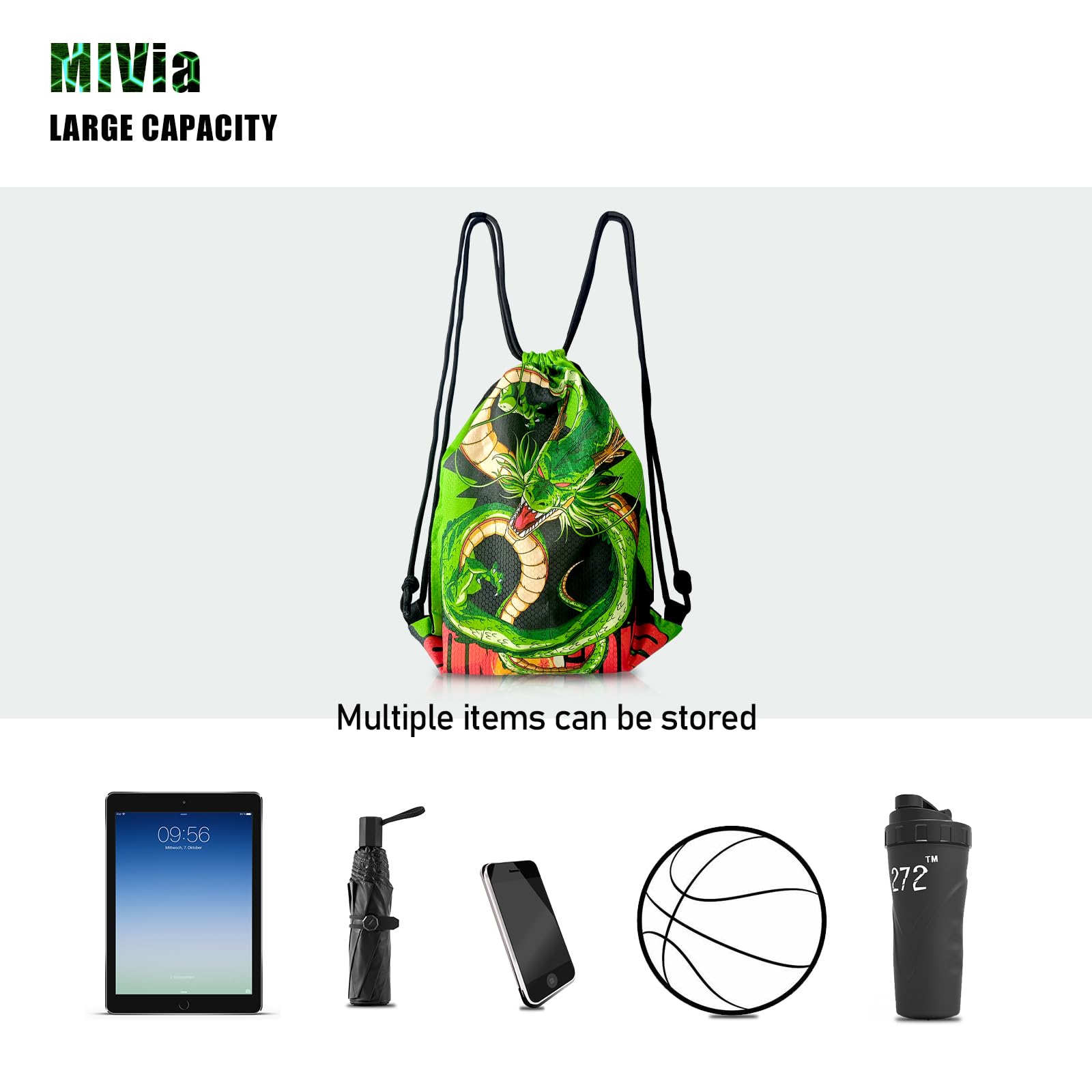 MIVIA Anime Gym Drawstring Backpack - 33.5
