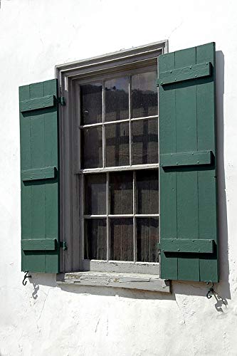 Vintage Retro Window Design Laminated Poster - 20x30 Inch Home Decor with Bright Colors & Vivid Imagery - Perfect for Living Room, Bedroom or Office Wall Art - Fits Standard Picture Frames