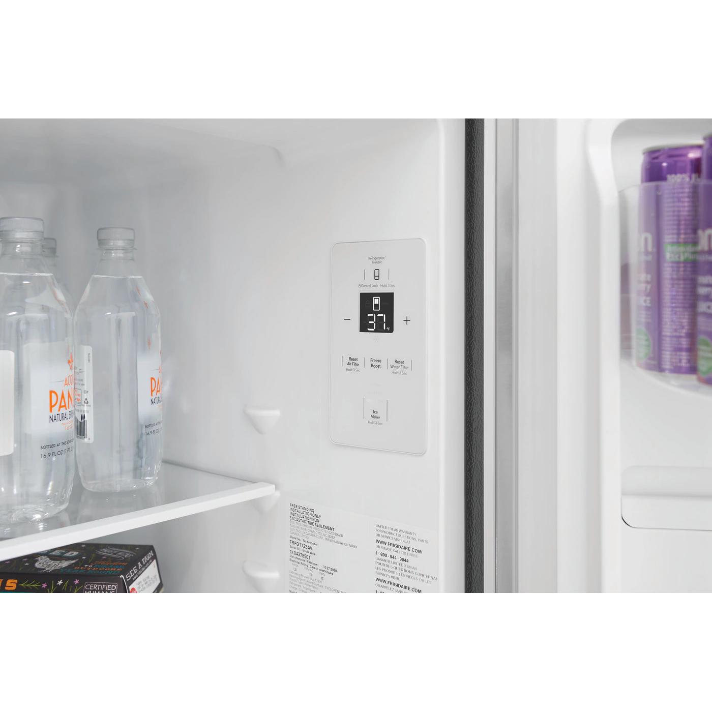 Frigidaire 17.6 Cu. Ft. Counter Depth French Door Refrigerator with 3 Doors - Stainless Steel FRFG1723AV [Open Box] - Perfect for Modern Kitchens & Entertaining