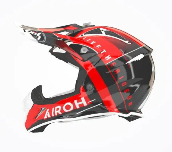 Airoh Aviator Ace Amaze Gloss Red Motorcycle Helmet - DOT & ECE Certified for Safety - Perfect for Street Biking & Racing - Lightweight & Comfortable Design