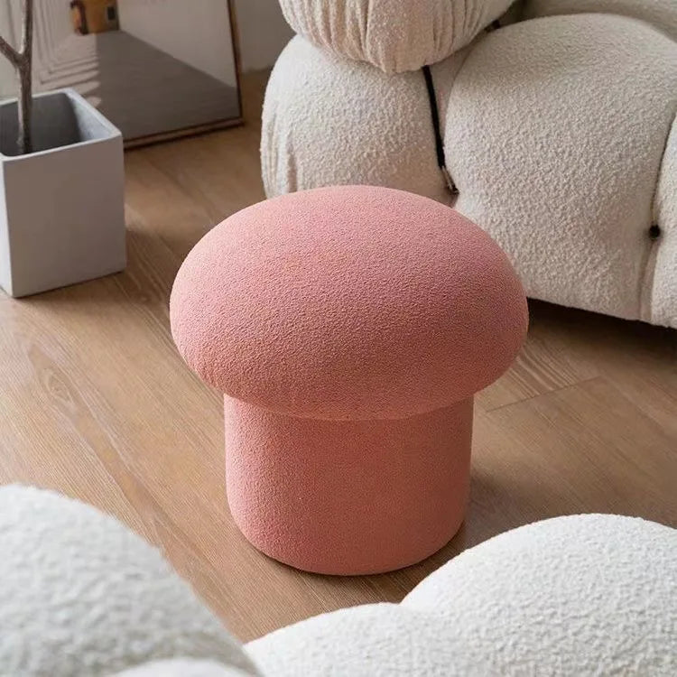 Mushroom Shaped Makeup Stool - Adjustable Height Vanity Stool with Soft Cushion for Dressing Room, Bedroom & Beauty Salon - Elegant Home Decor & Comfortable Seating