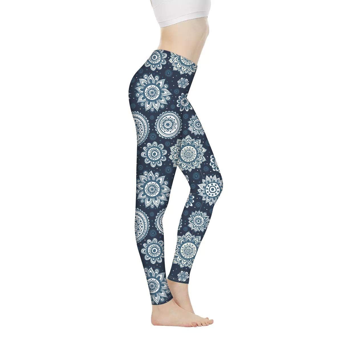 Xhuibop Women's High Waisted Yoga Pants with Elastic Waistband - Stretchy Workout Leggings for Yoga, Gym, Running & Everyday Wear