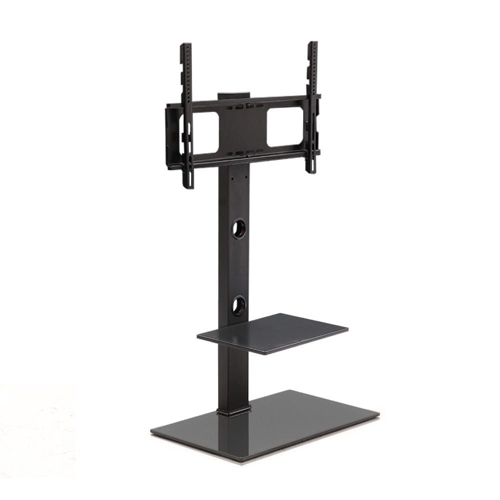 Wall Mounted TV Stand with Bracket Shelf - Universal Floor TV Stand for Living Room, Bedroom & Home Theater - Sturdy Metal Frame with Adjustable Height & Cable Management