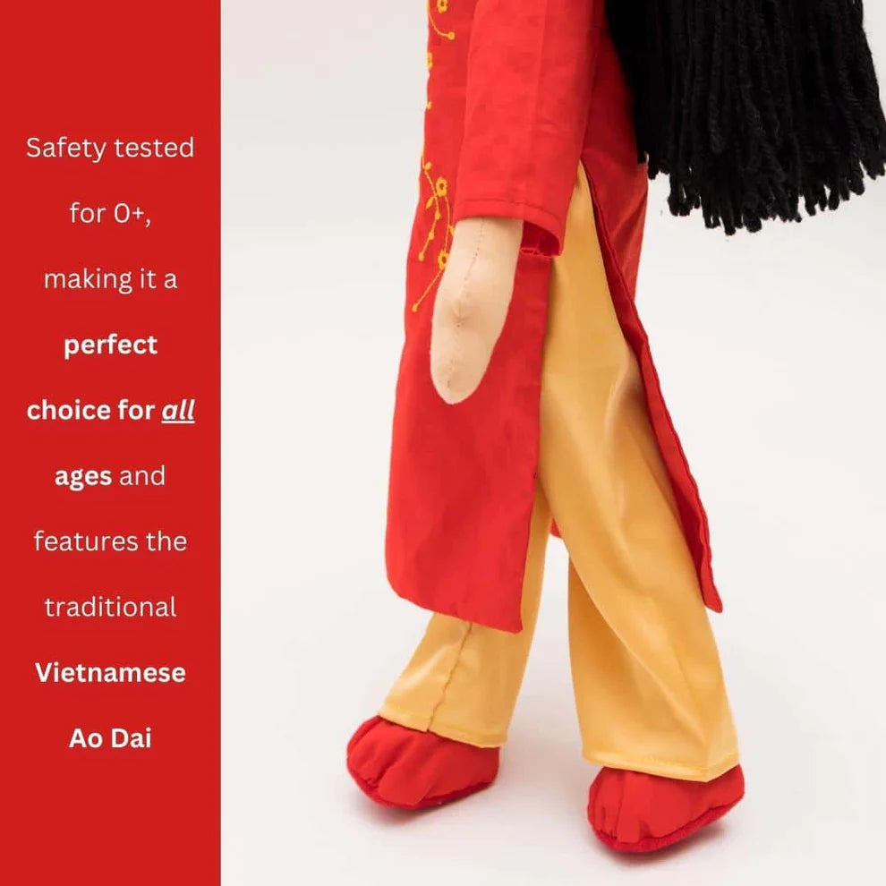 Authentic Vietnamese Handmade Joeydolls - Traditional Folk Art Dolls for Home Decor, Collectibles & Cultural Gifts | Perfect for Asian-Themed Rooms, Cultural Displays & Unique Presents